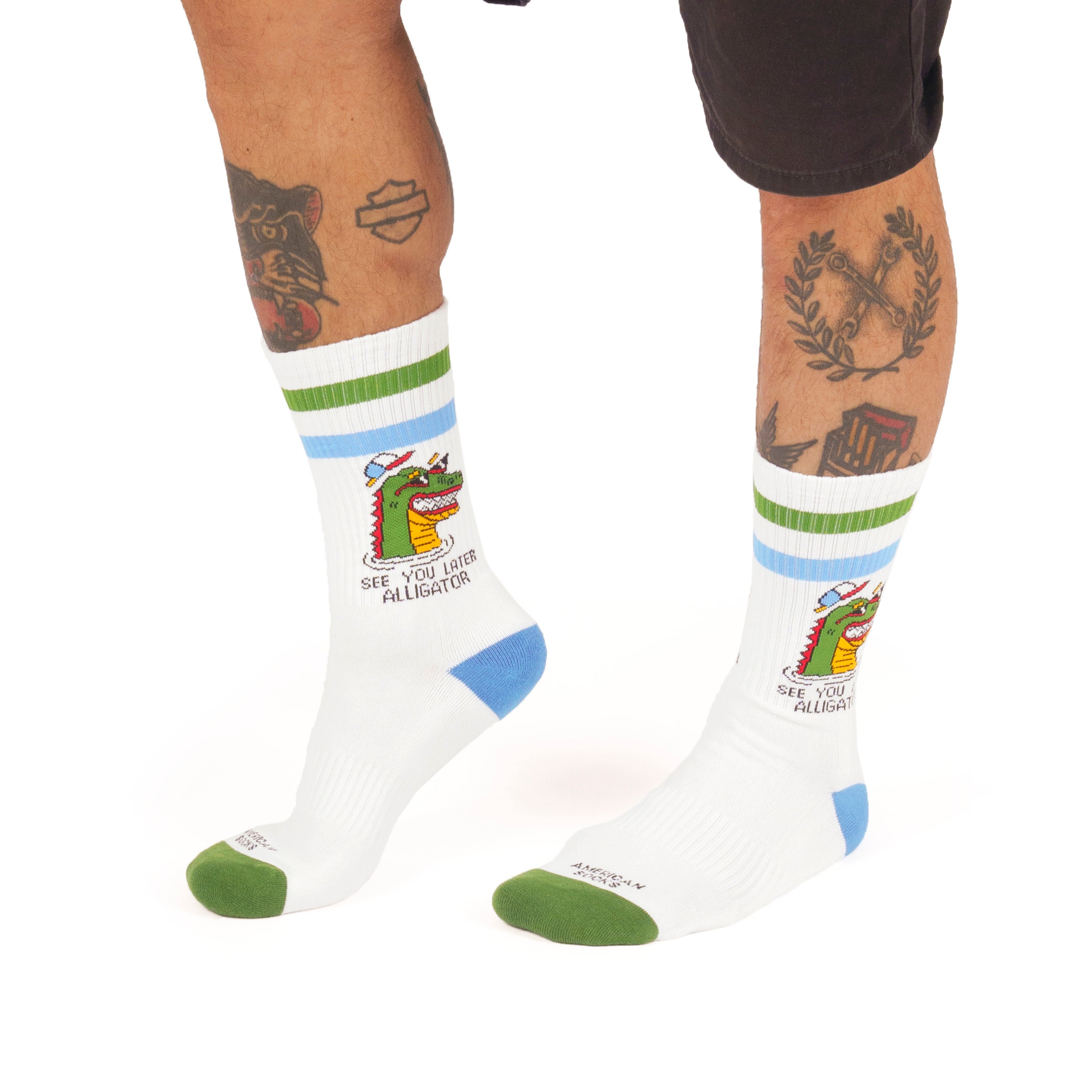 Chaussettes American Socks Good Luck - Mi-Jambes Sport Taille 36-46 EU - Design Original