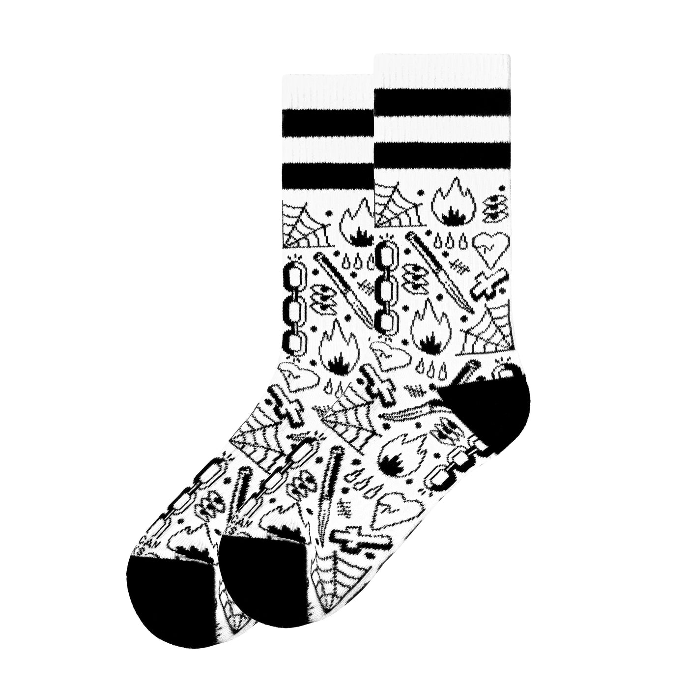 AMERICAN SOCKS Classic Socks With Stripes Broken Chain Mid High
