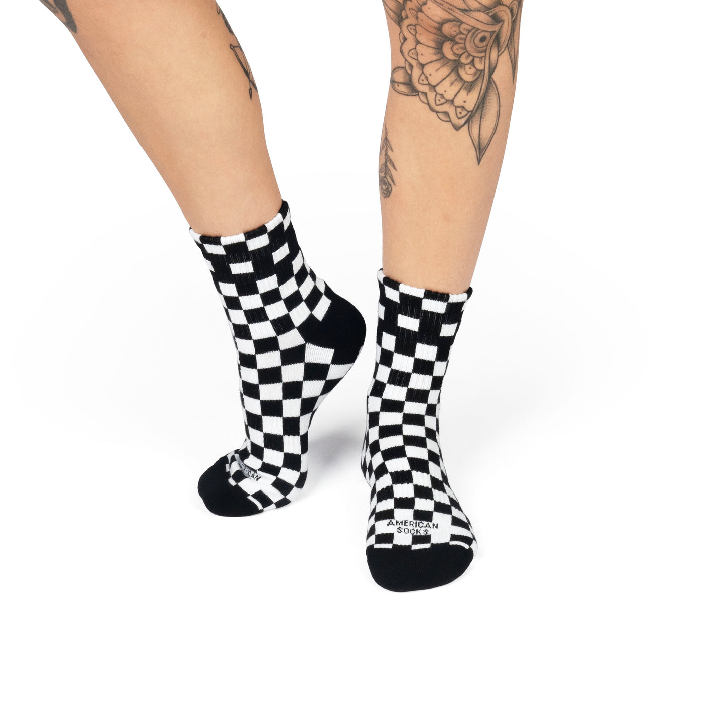 Checkerboard B/W - Ankle High