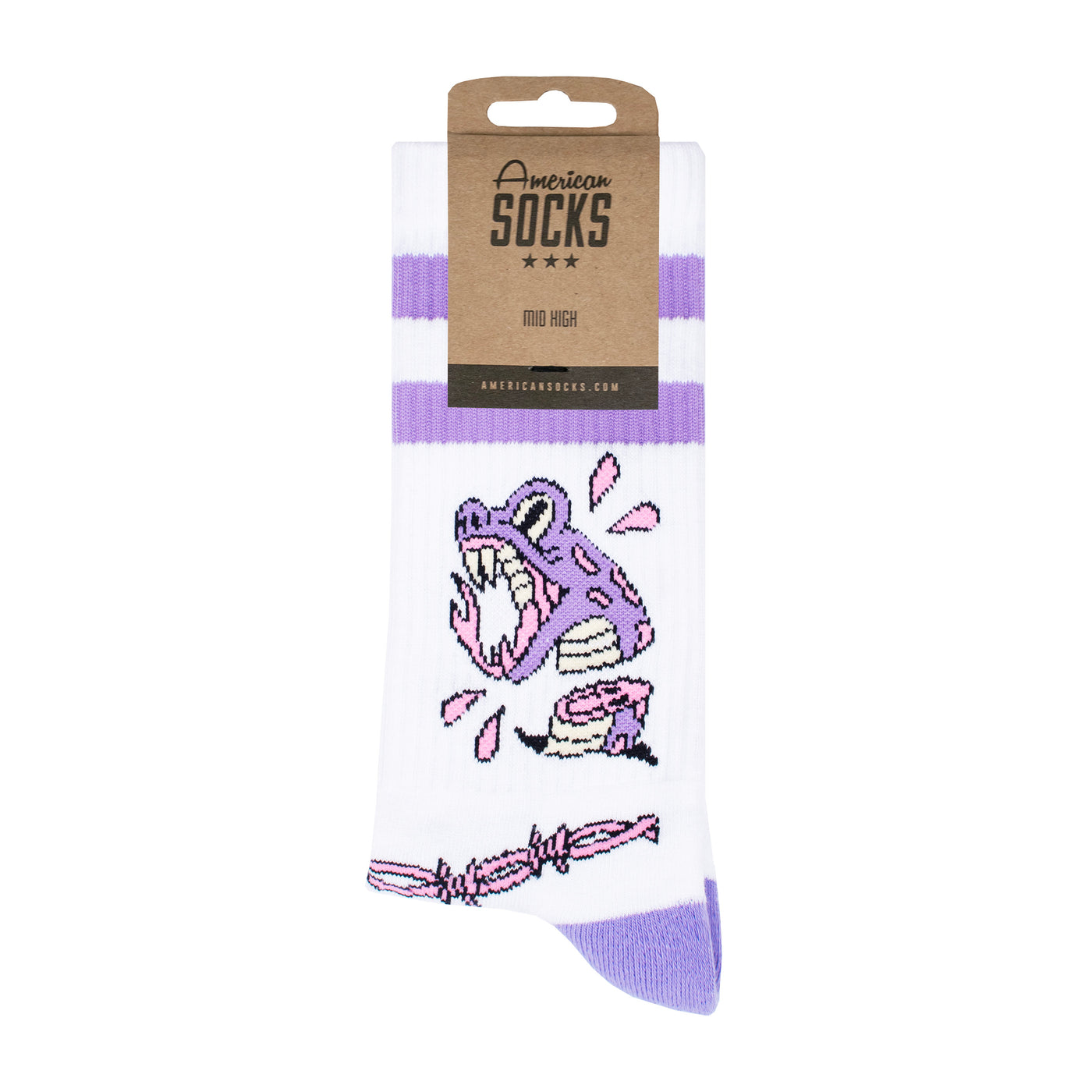 Socks Bite Crew Socks with Designs | Snake Bite - Mid High