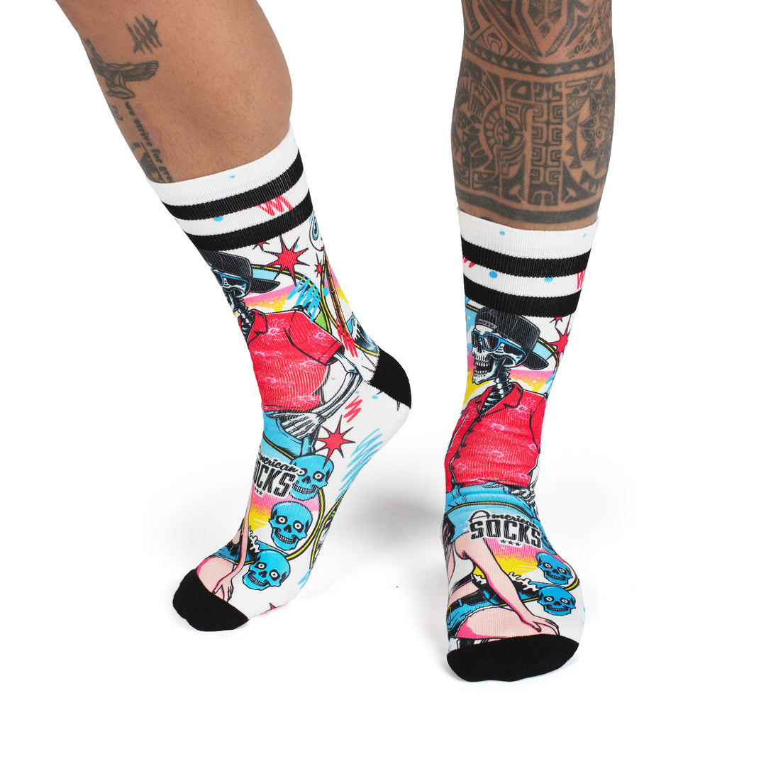 Socks with Graphics | Neon Paradise - Mid High Socks