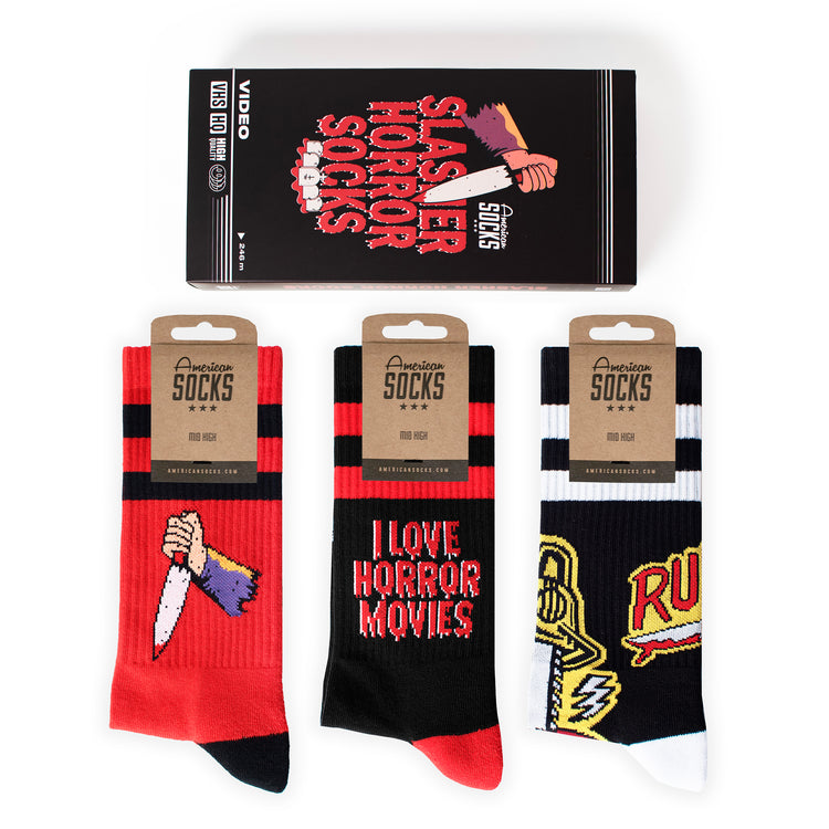 Horror Socks Gift Set | AMERICAN SOCKS ® | Slasher VHS - Giftbox