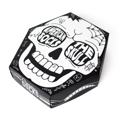 American socks gift box with cool alternative skull packaging by american socks 