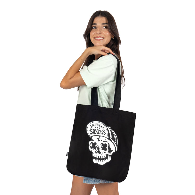Skater Skull Tote Bag