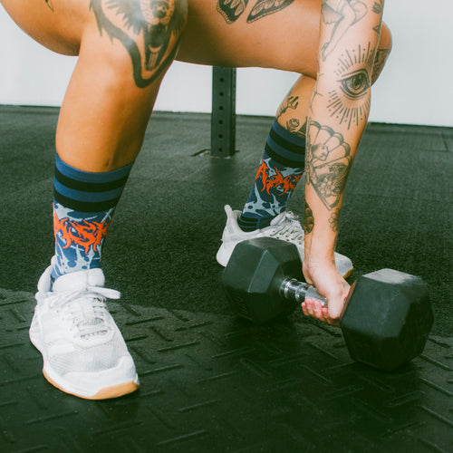 Ignition technical gym socks worn during training