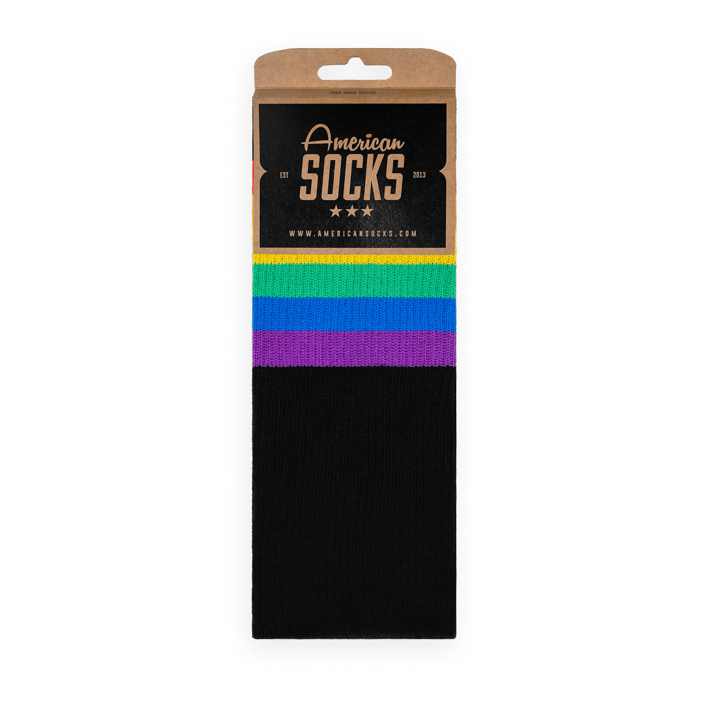 Rainbow Pride (Black) - Mid High - AmericanSocks