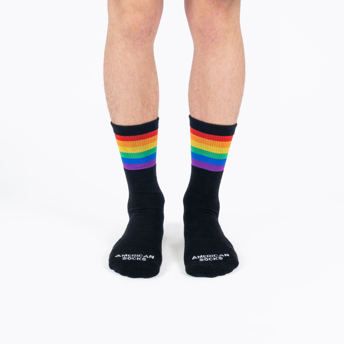 Rainbow Pride (Black) - Mid High - AmericanSocks