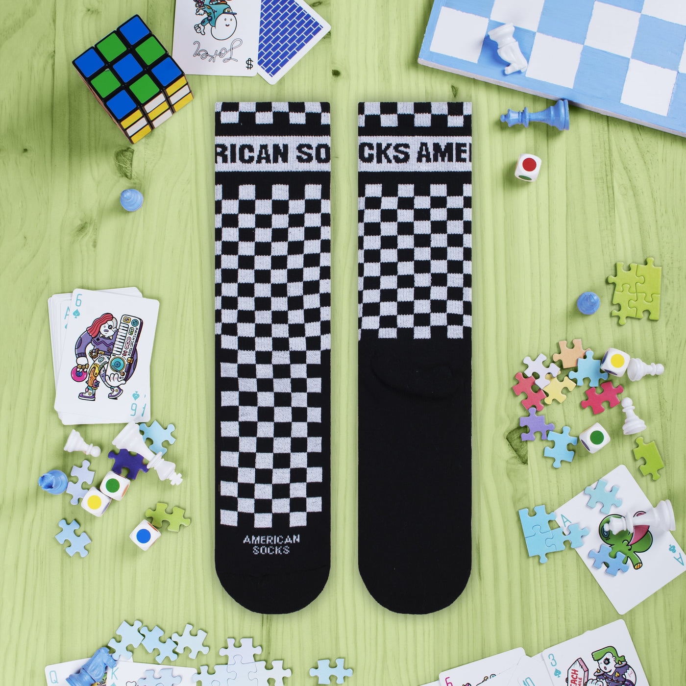 Checkerboard -  Mid High - AmericanSocks