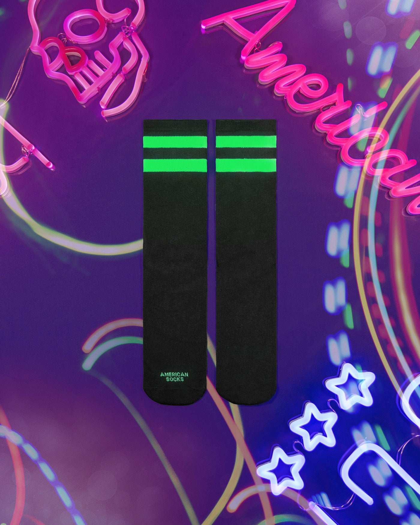 AMERICAN SOCKS Back in Black - Glow in the dark