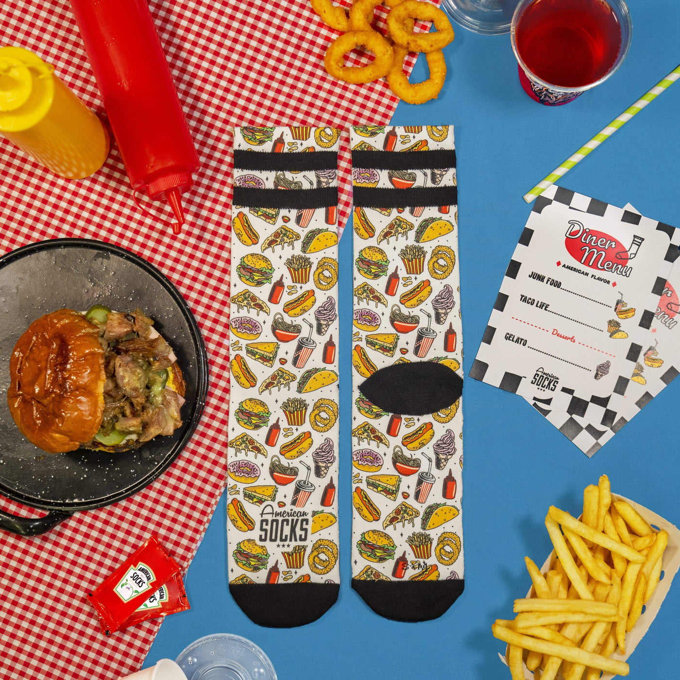 AMERICAN SOCKS Junk Food- Mid High