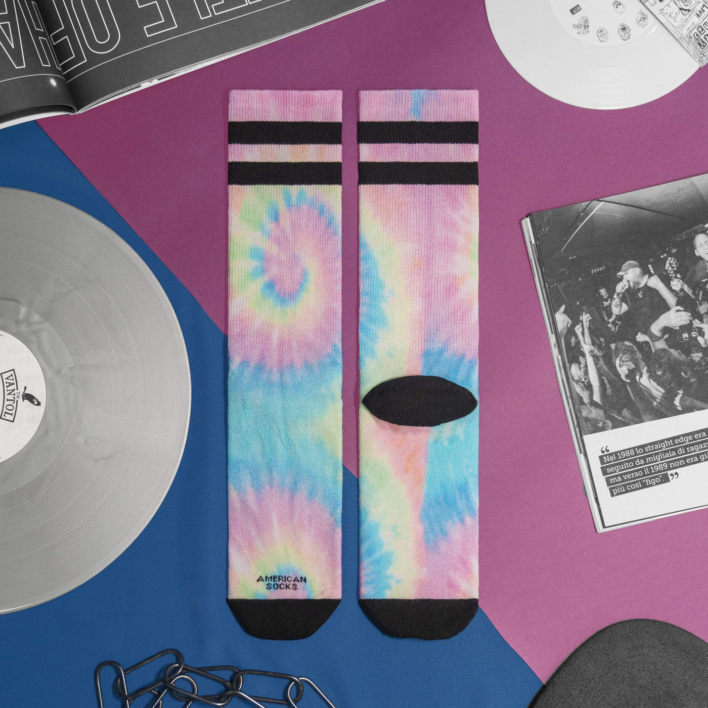 American Socks Mid High Pastel Tie Dye - Mid High